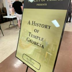 A poster for "A History of Temple Georgia" from the Ruth Holder Collection