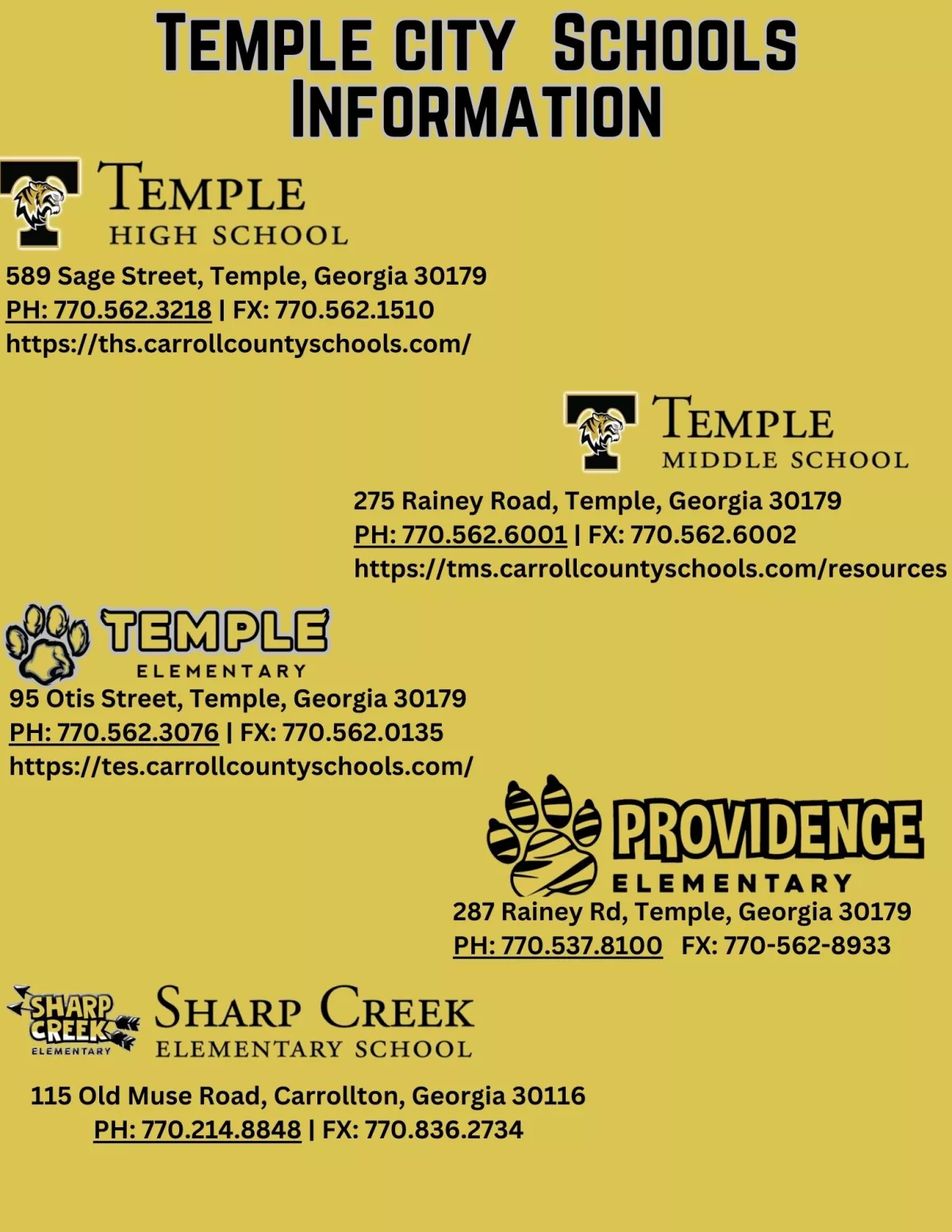 Temple City Schools Information, High, Middle, Elementary schools contacts